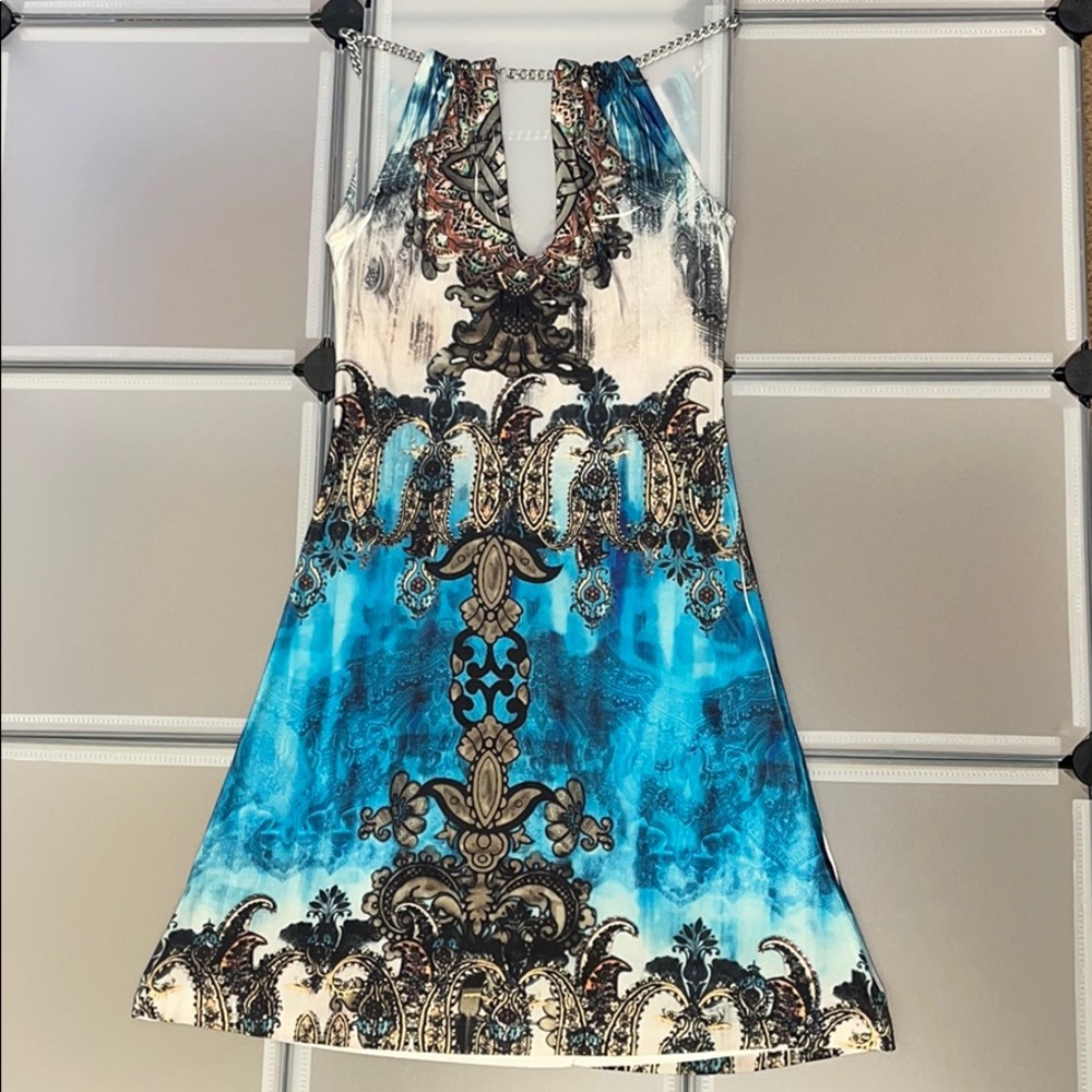 Western Printed Rhinestone Dress - Picture 4 of 8